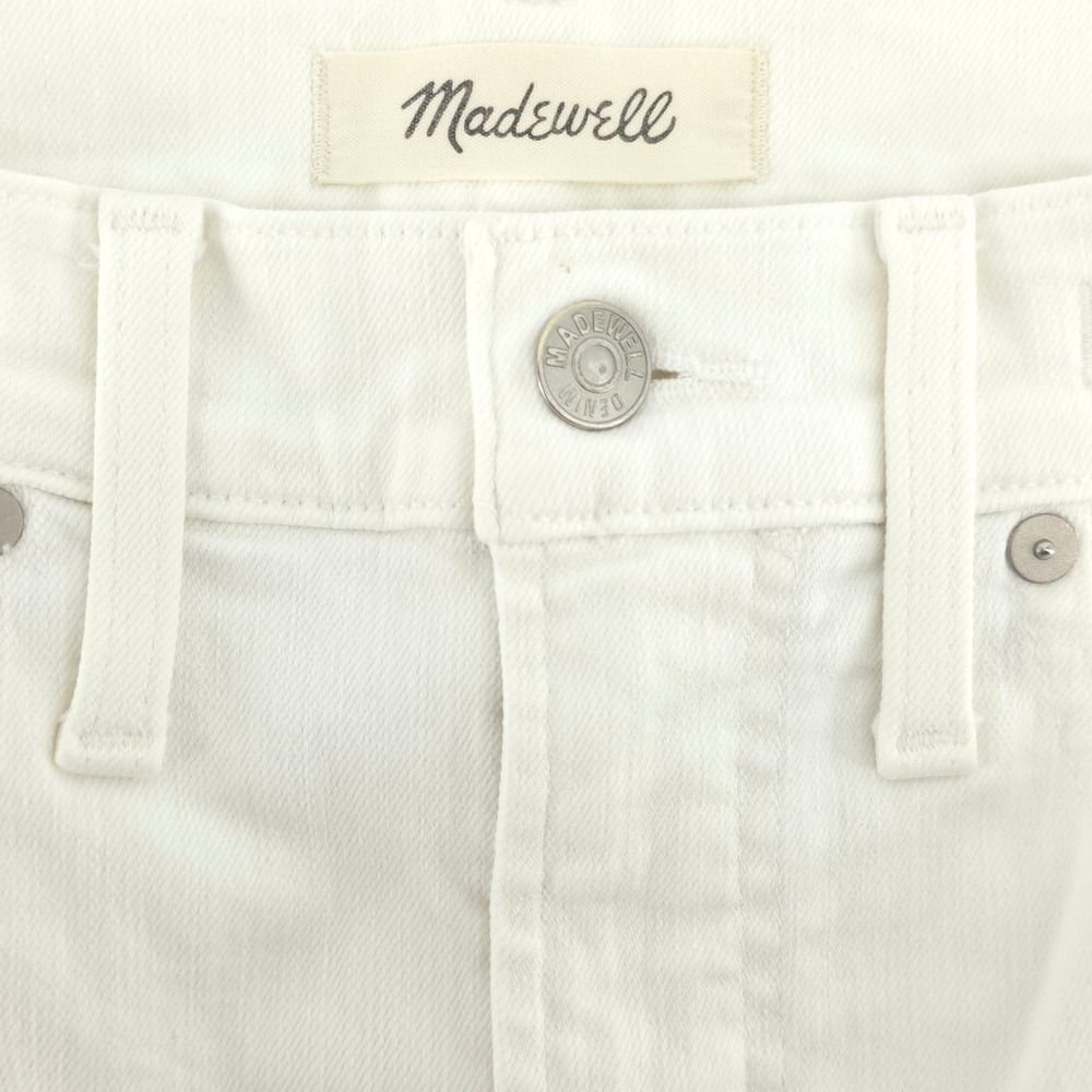Madewell The Perfect Vintage Crop Womens Jean Size 28 White Raw Hem High Rise - Picture 6 of 12
